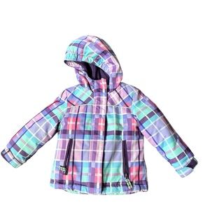 Circo 2 in 1 snow jacket Girls Plaid Hooded Winter Jacket -2T